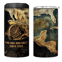 Gulf Of Mexico 4 in 1 Can Cooler Tumbler Historic Gulf of Mexico Map Since 1550
