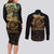 Gulf Of Mexico Couples Matching Long Sleeve Bodycon Dress and Long Sleeve Button Shirt Historic Gulf of Mexico Map Since 1550