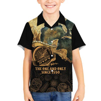 Gulf Of Mexico Family Matching Off Shoulder Maxi Dress and Hawaiian Shirt Historic Gulf of Mexico Map Since 1550