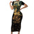 Gulf Of Mexico Family Matching Short Sleeve Bodycon Dress and Hawaiian Shirt Historic Gulf of Mexico Map Since 1550