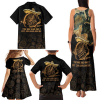 Gulf Of Mexico Family Matching Tank Maxi Dress and Hawaiian Shirt Historic Gulf of Mexico Map Since 1550