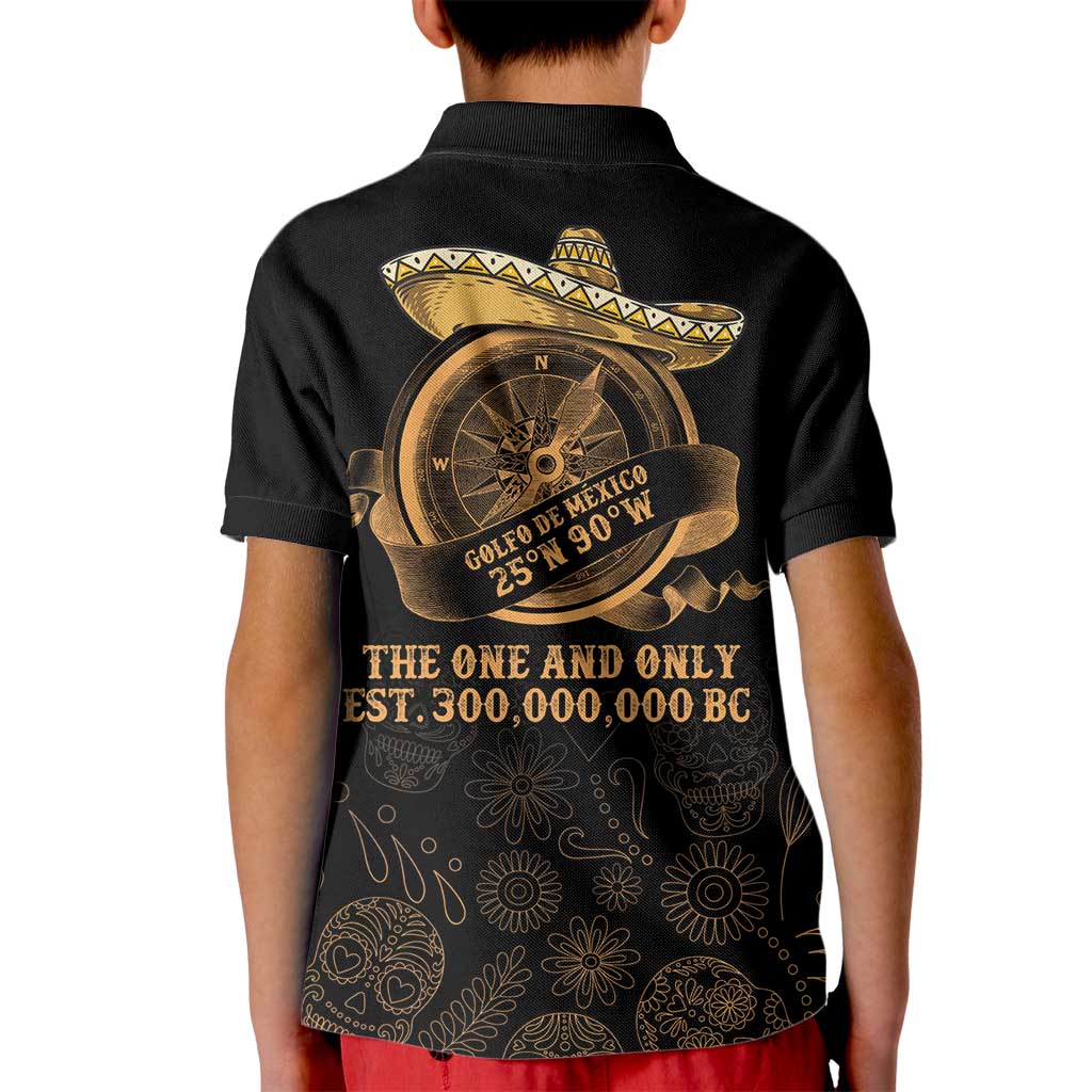 Gulf Of Mexico Kid Polo Shirt Historic Gulf of Mexico Map Since 1550