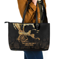 Gulf Of Mexico Leather Tote Bag Historic Gulf of Mexico Map Since 1550