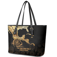 Gulf Of Mexico Leather Tote Bag Historic Gulf of Mexico Map Since 1550
