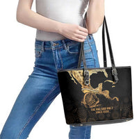 Gulf Of Mexico Leather Tote Bag Historic Gulf of Mexico Map Since 1550