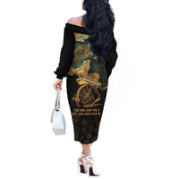 Gulf Of Mexico Off The Shoulder Long Sleeve Dress Historic Gulf of Mexico Map Since 1550