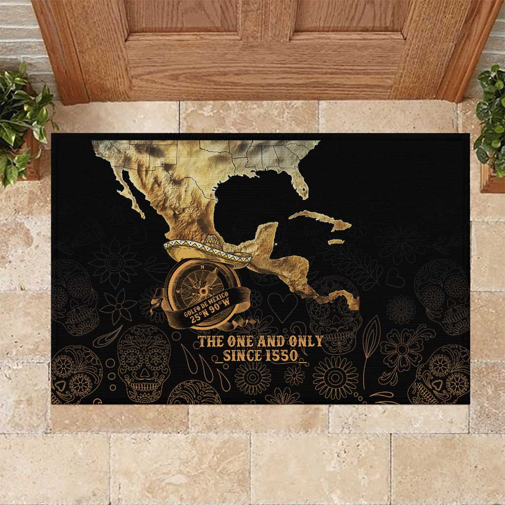 Gulf Of Mexico Rubber Doormat Historic Gulf of Mexico Map Since 1550