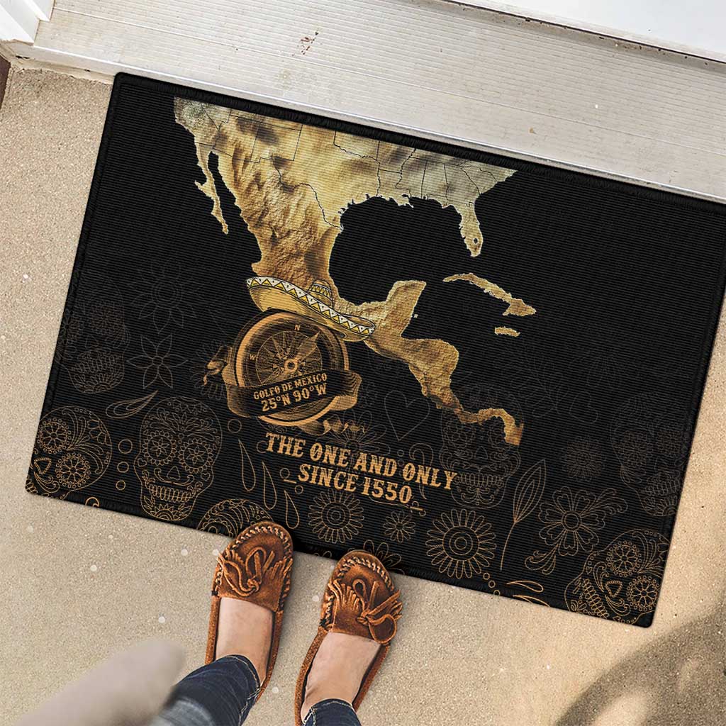 Gulf Of Mexico Rubber Doormat Historic Gulf of Mexico Map Since 1550