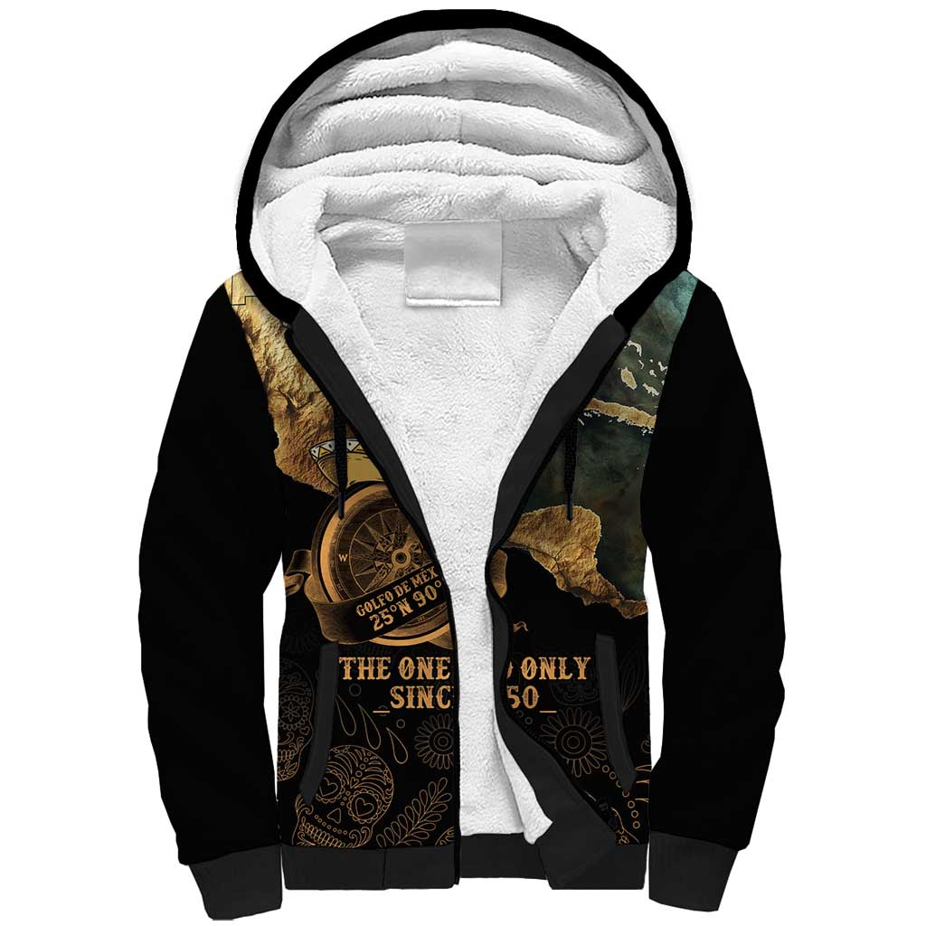 Gulf Of Mexico Sherpa Hoodie Historic Gulf of Mexico Map Since 1550