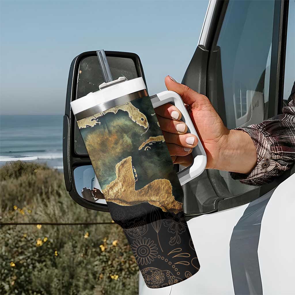 Gulf Of Mexico Tumbler With Handle Historic Gulf of Mexico Map Since 1550