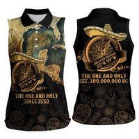 Gulf Of Mexico Women Sleeveless Polo Shirt Historic Gulf of Mexico Map Since 1550