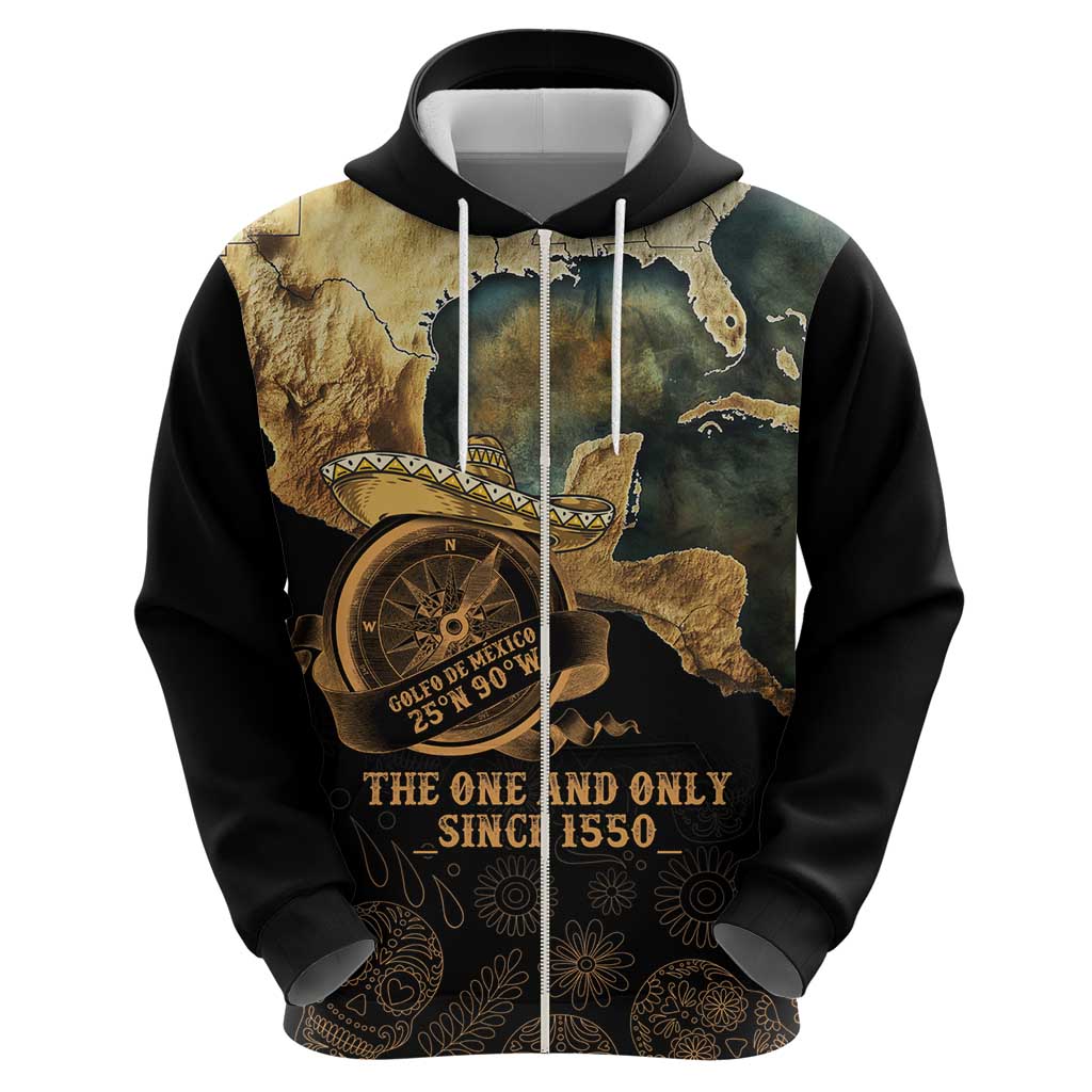 Gulf Of Mexico Zip Hoodie Historic Gulf of Mexico Map Since 1550