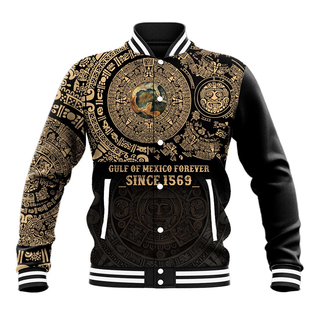 Gulf of Mexico Personalized Baseball Jacket Since 1569 Aztec Vingtage