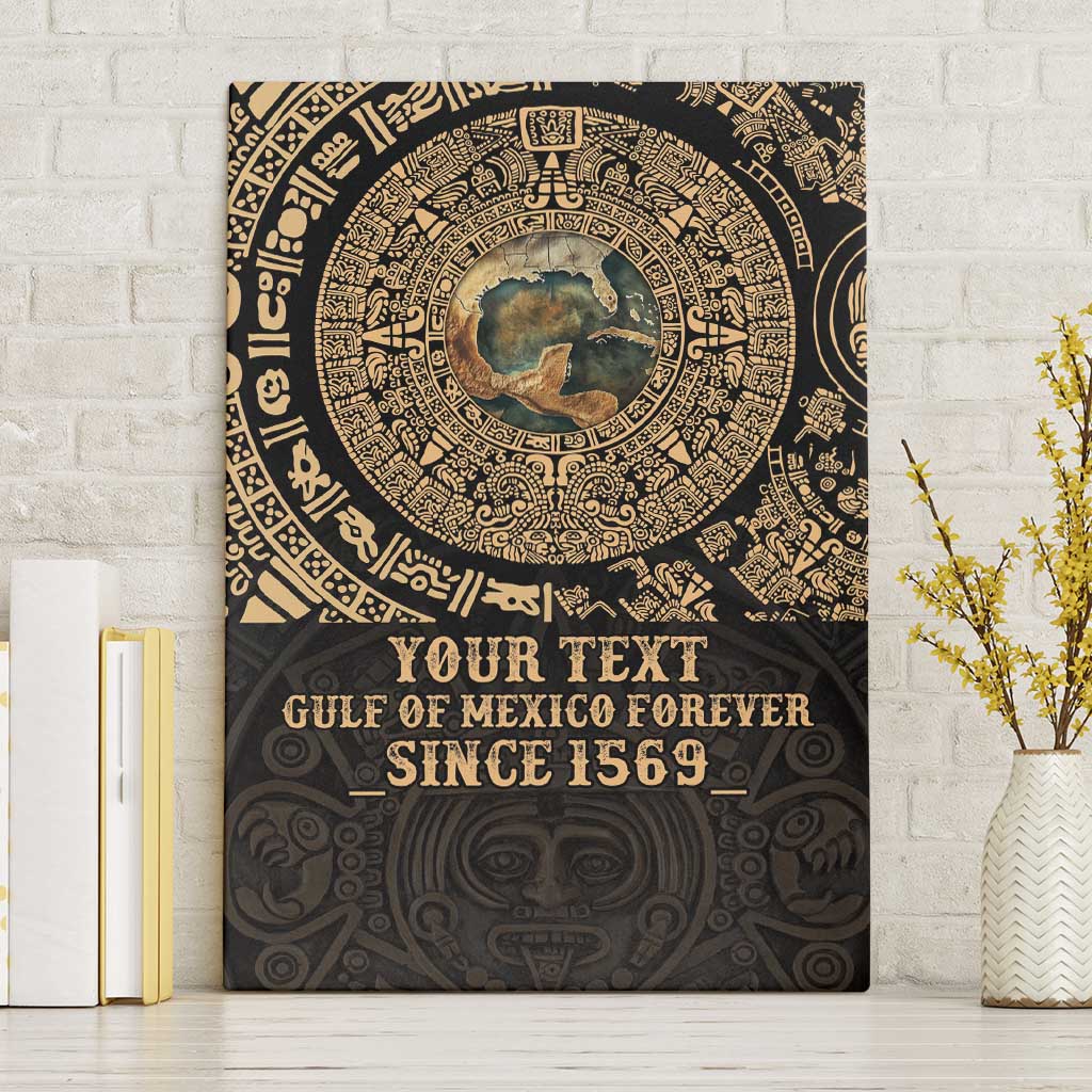 Gulf of Mexico Personalized Canvas Wall Art Since 1569 Aztec Vingtage