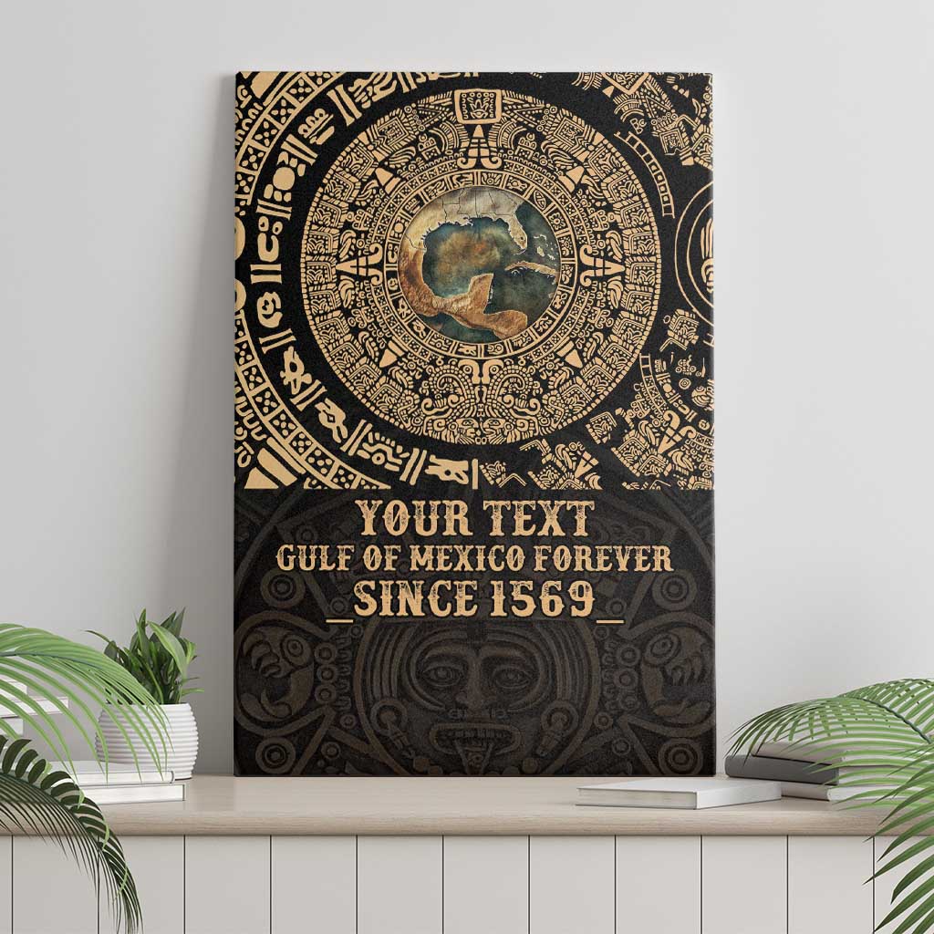 Gulf of Mexico Personalized Canvas Wall Art Since 1569 Aztec Vingtage