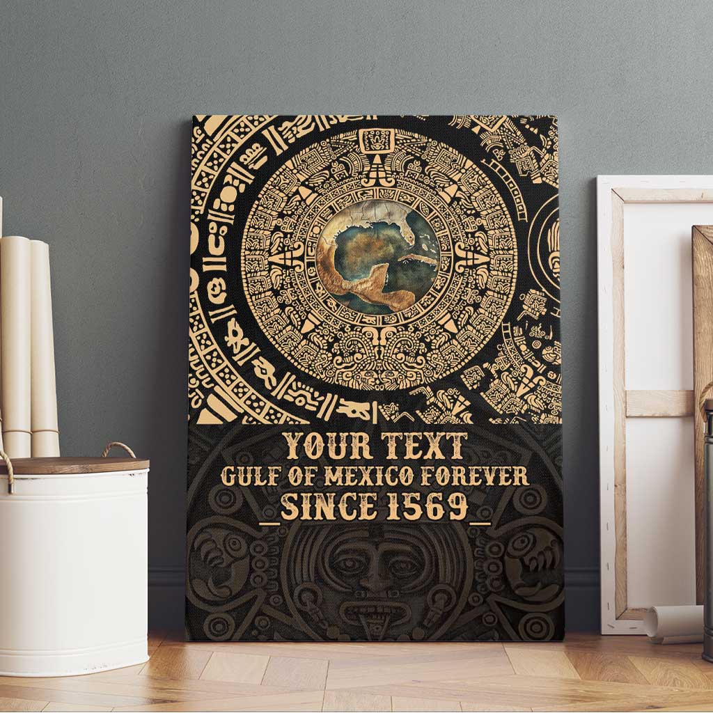 Gulf of Mexico Personalized Canvas Wall Art Since 1569 Aztec Vingtage