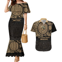 Gulf of Mexico Personalized Couples Matching Mermaid Dress and Hawaiian Shirt Since 1569 Aztec Vingtage