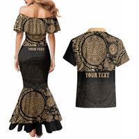 Gulf of Mexico Personalized Couples Matching Mermaid Dress and Hawaiian Shirt Since 1569 Aztec Vingtage