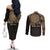 Gulf of Mexico Personalized Couples Matching Off The Shoulder Long Sleeve Dress and Long Sleeve Button Shirt Since 1569 Aztec Vingtage