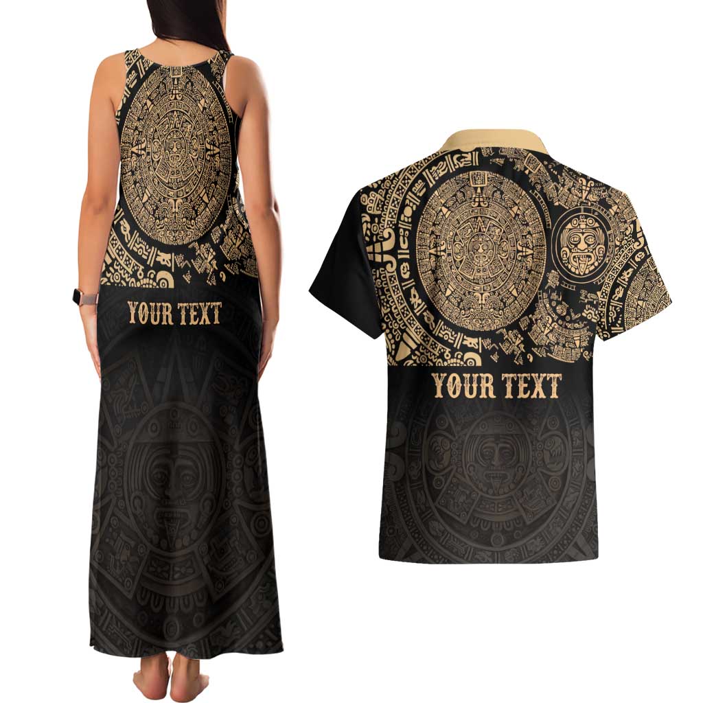 Gulf of Mexico Personalized Couples Matching Tank Maxi Dress and Hawaiian Shirt Since 1569 Aztec Vingtage