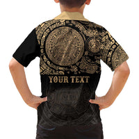 Gulf of Mexico Personalized Family Matching Off Shoulder Maxi Dress and Hawaiian Shirt Since 1569 Aztec Vingtage