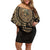Gulf of Mexico Personalized Family Matching Off Shoulder Short Dress and Hawaiian Shirt Since 1569 Aztec Vingtage