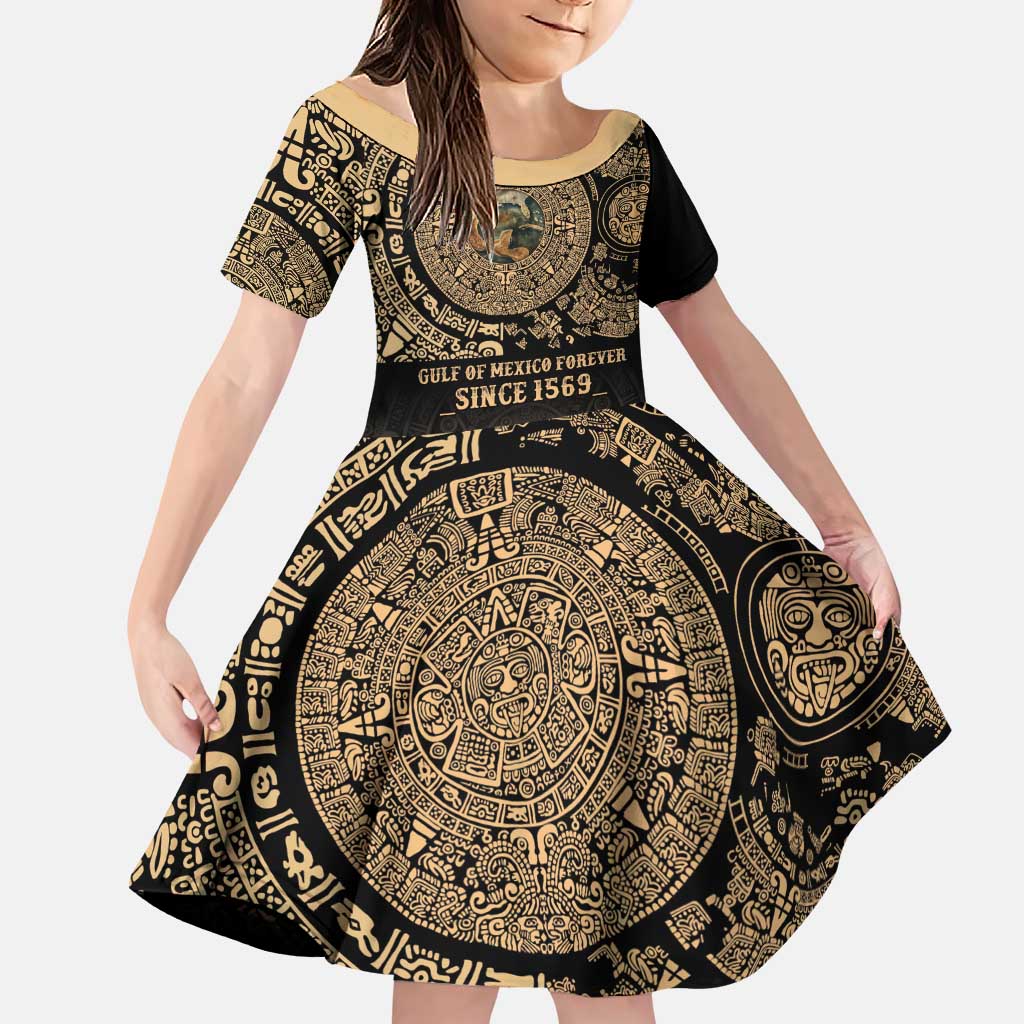 Gulf of Mexico Personalized Family Matching Puletasi and Hawaiian Shirt Since 1569 Aztec Vingtage