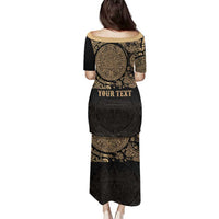 Gulf of Mexico Personalized Family Matching Puletasi and Hawaiian Shirt Since 1569 Aztec Vingtage