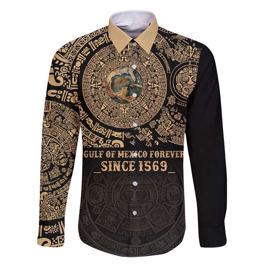 Gulf of Mexico Personalized Family Matching Short Sleeve Bodycon Dress and Hawaiian Shirt Since 1569 Aztec Vingtage