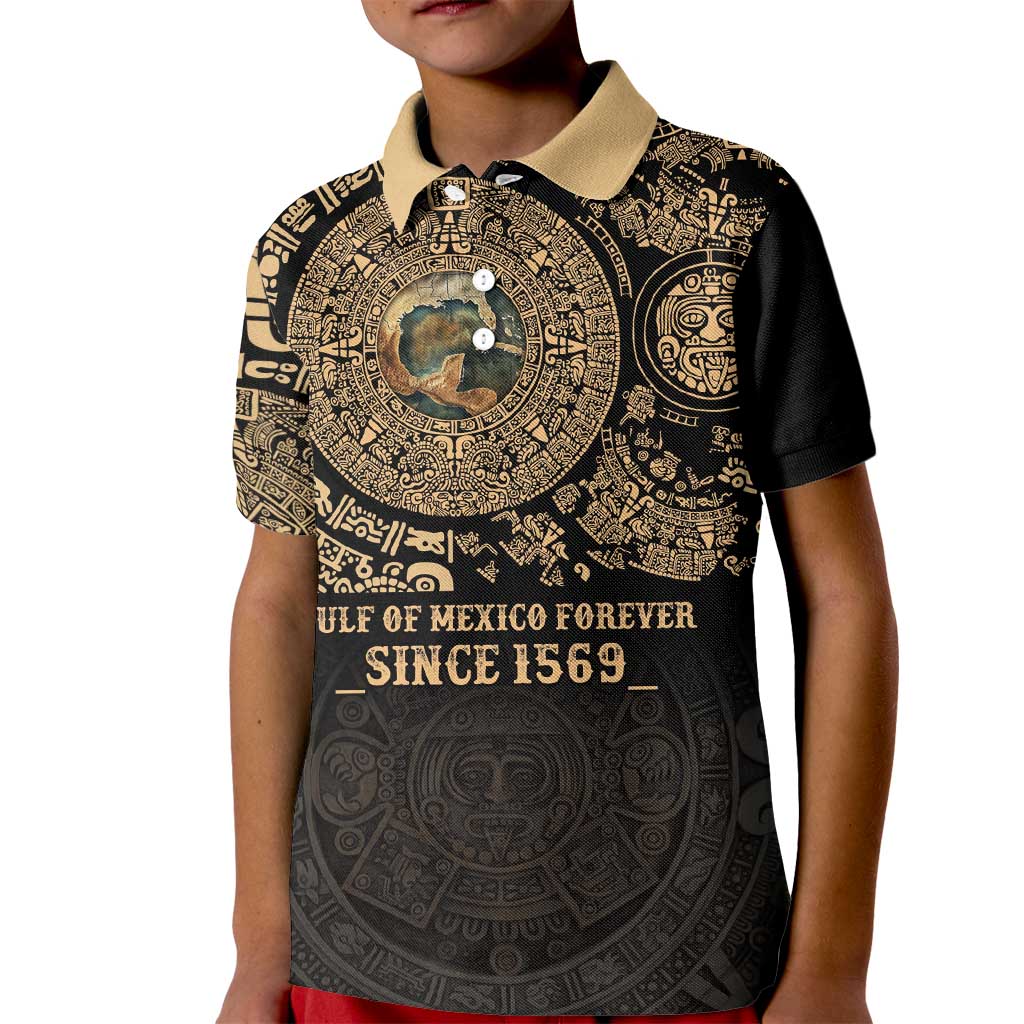 Gulf of Mexico Personalized Kid Polo Shirt Since 1569 Aztec Vingtage