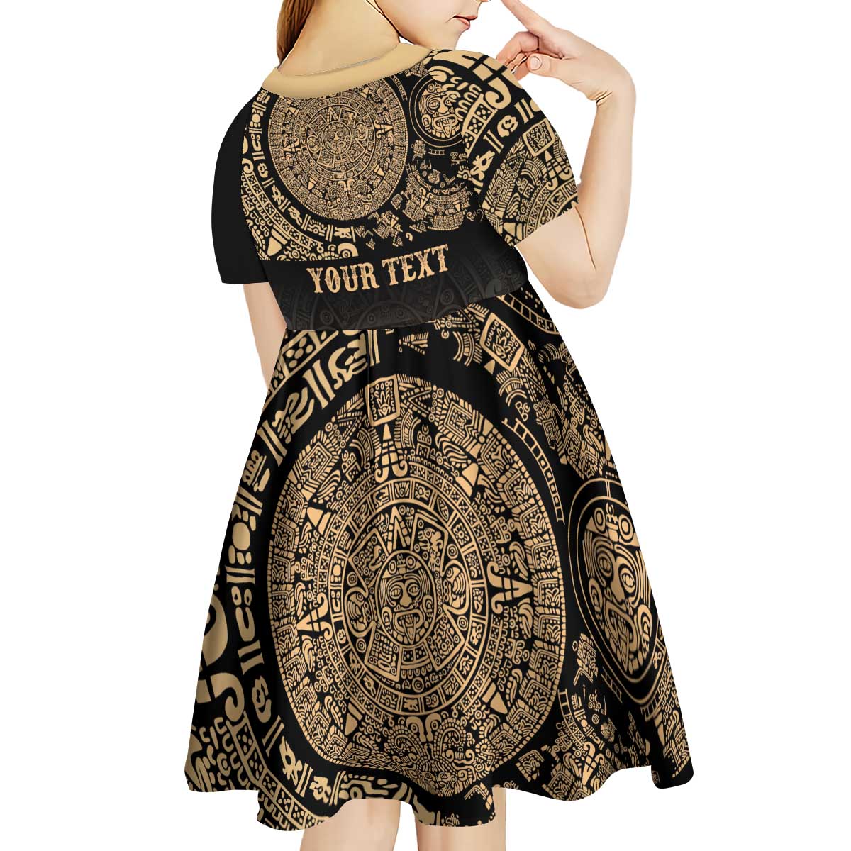 Gulf of Mexico Personalized Kid Short Sleeve Dress Since 1569 Aztec Vingtage