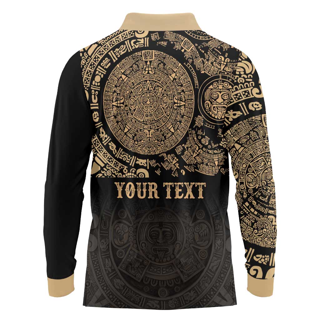 Gulf of Mexico Personalized Long Sleeve Polo Shirt Since 1569 Aztec Vingtage