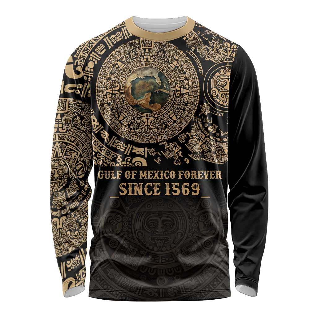 Gulf of Mexico Personalized Long Sleeve Shirt Since 1569 Aztec Vingtage