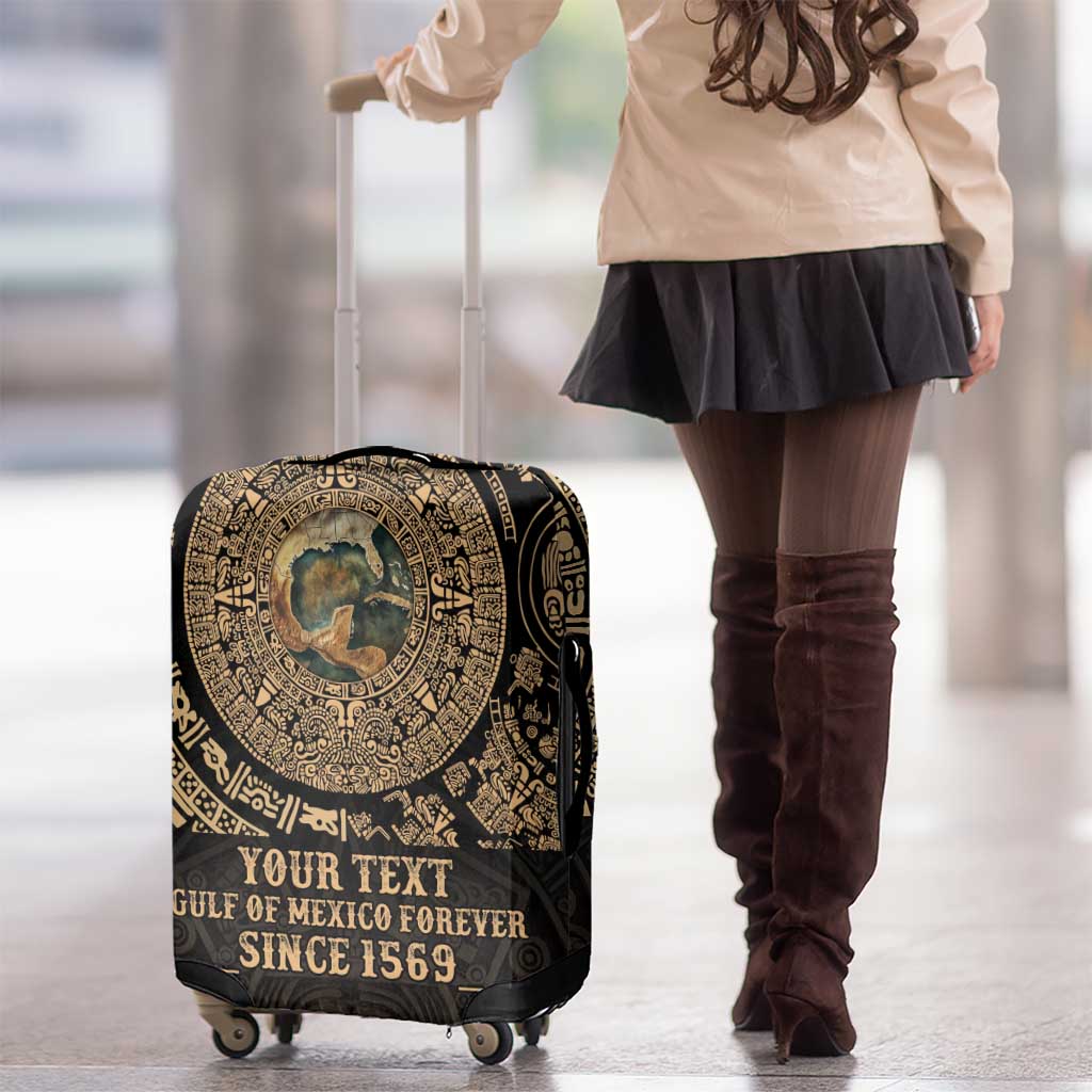 Gulf of Mexico Personalized Luggage Cover Since 1569 Aztec Vingtage