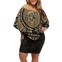 Gulf of Mexico Personalized Off Shoulder Short Dress Since 1569 Aztec Vingtage