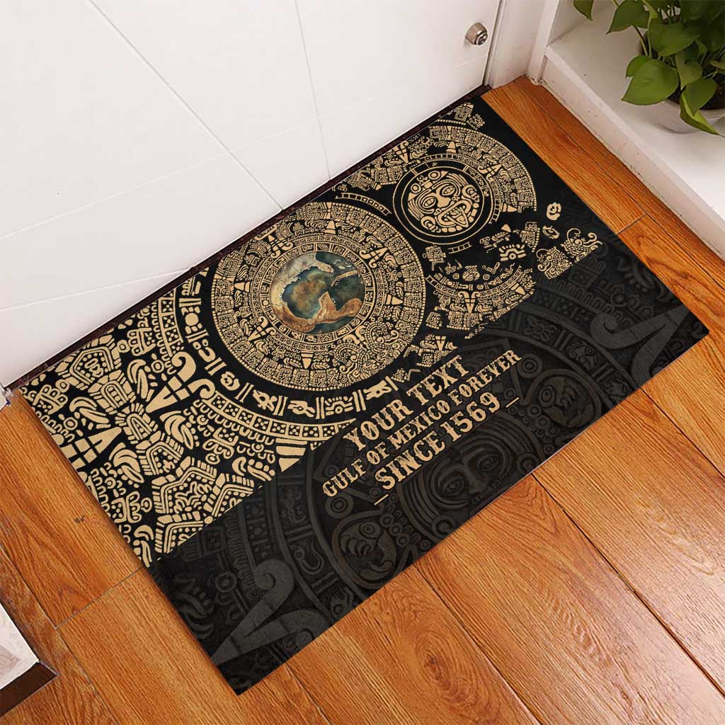 Gulf of Mexico Personalized Rubber Doormat Since 1569 Aztec Vingtage