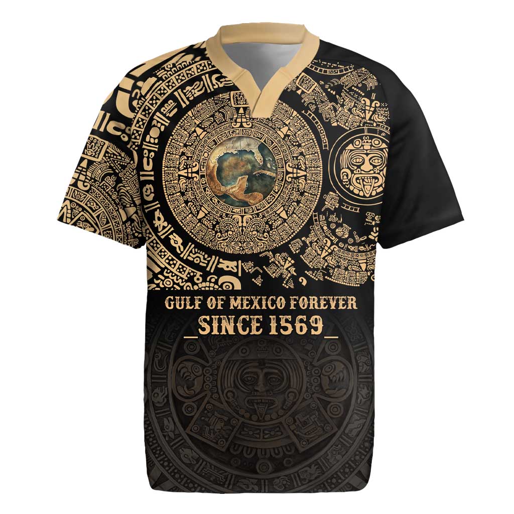 Gulf of Mexico Personalized Rugby Jersey Since 1569 Aztec Vingtage