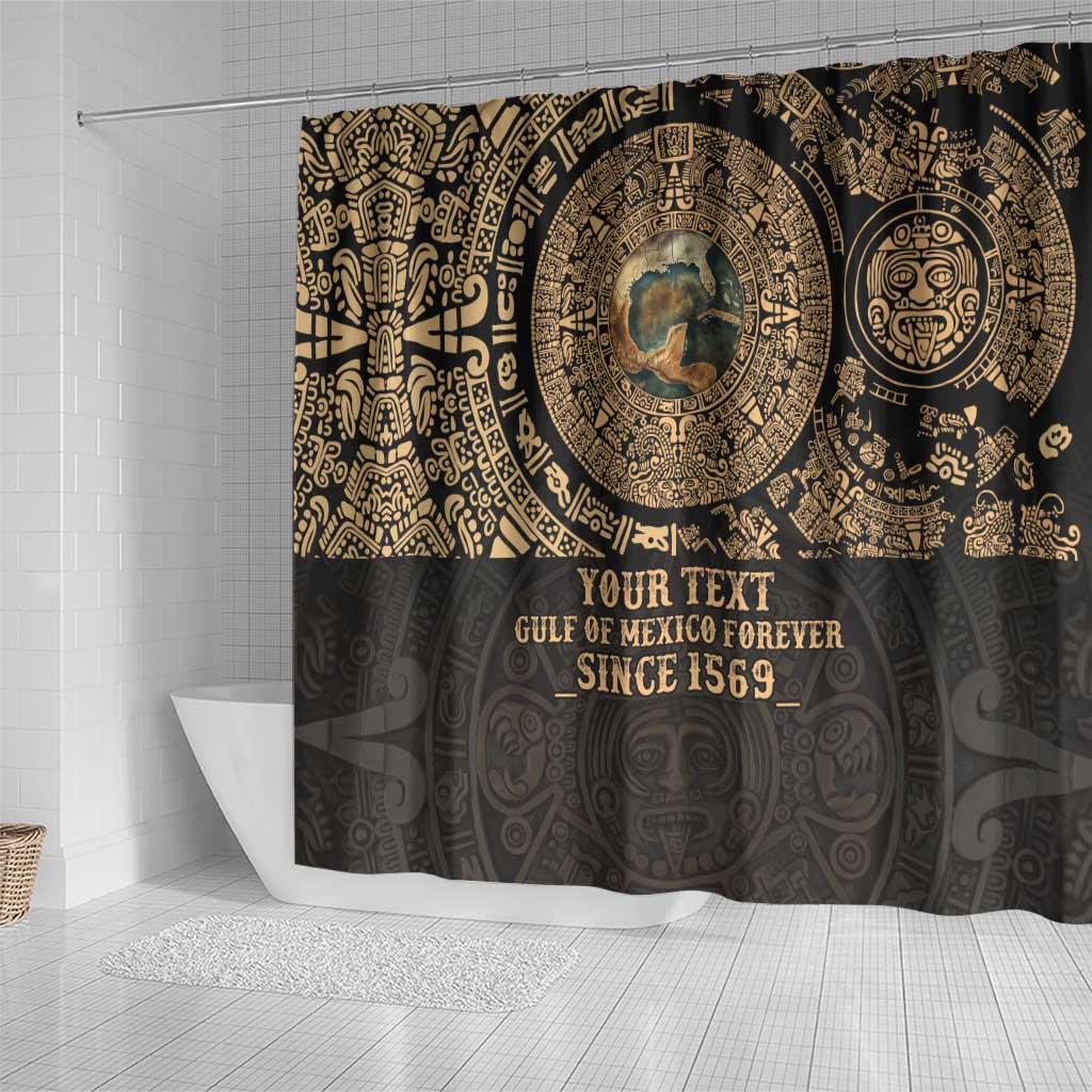 Gulf of Mexico Personalized Shower Curtain Since 1569 Aztec Vingtage