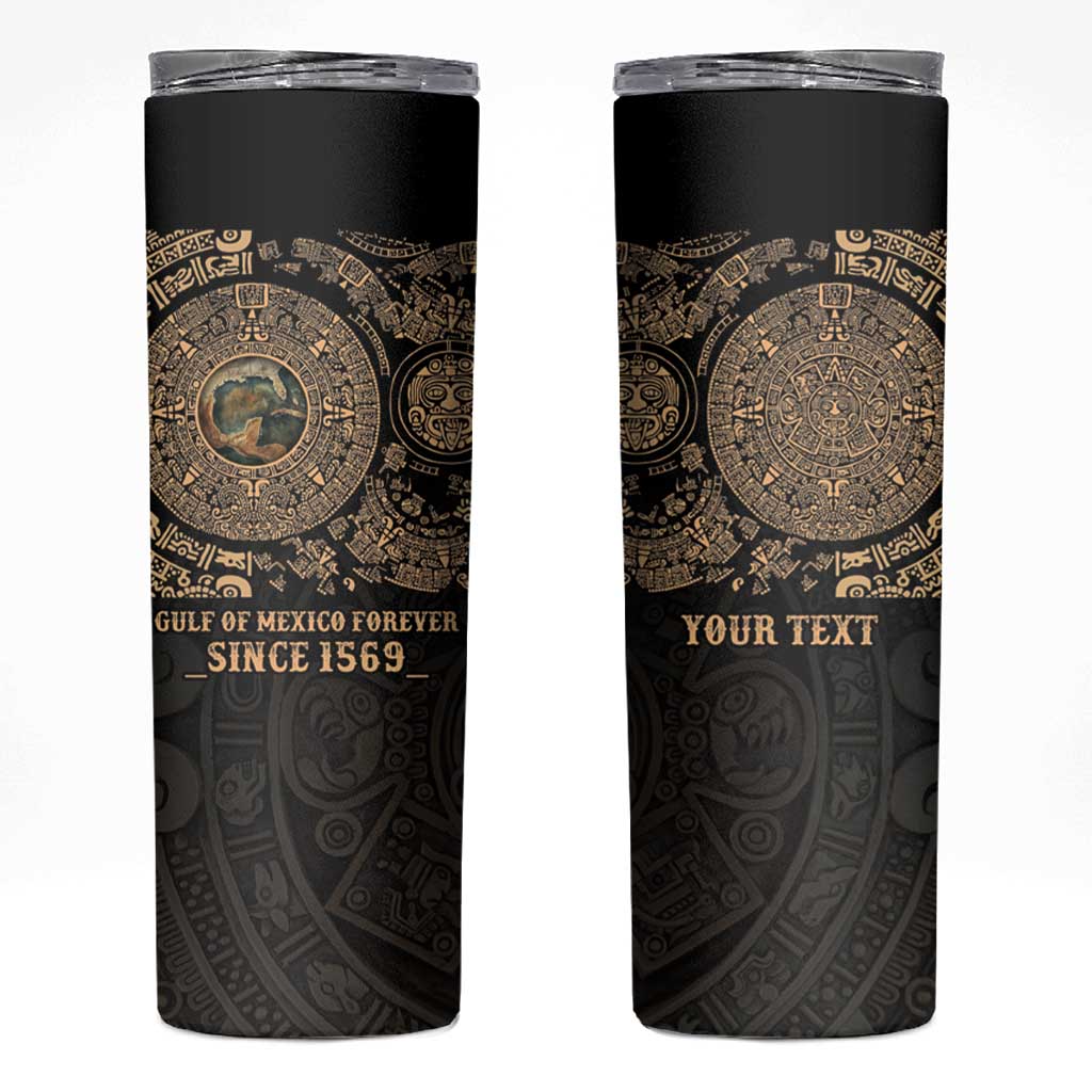 Gulf of Mexico Personalized Skinny Tumbler Since 1569 Aztec Vingtage