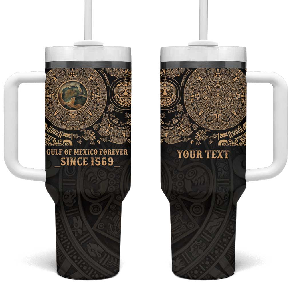 Gulf of Mexico Personalized Tumbler With Handle Since 1569 Aztec Vingtage