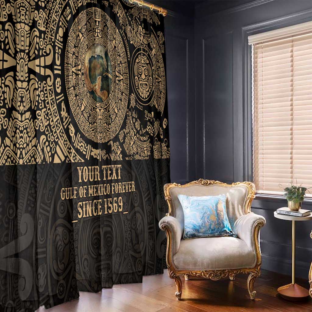 Gulf of Mexico Personalized Window Curtain Since 1569 Aztec Vingtage