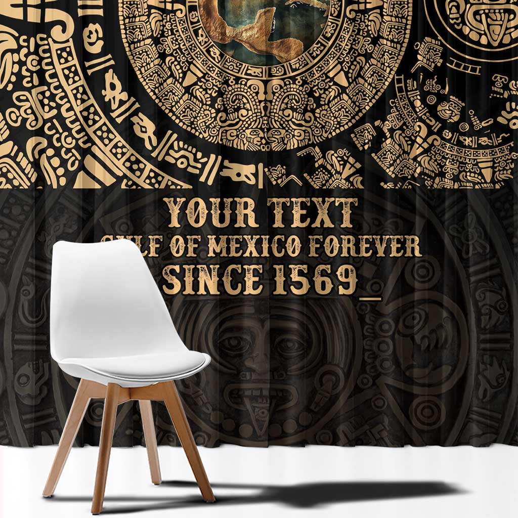 Gulf of Mexico Personalized Window Curtain Since 1569 Aztec Vingtage
