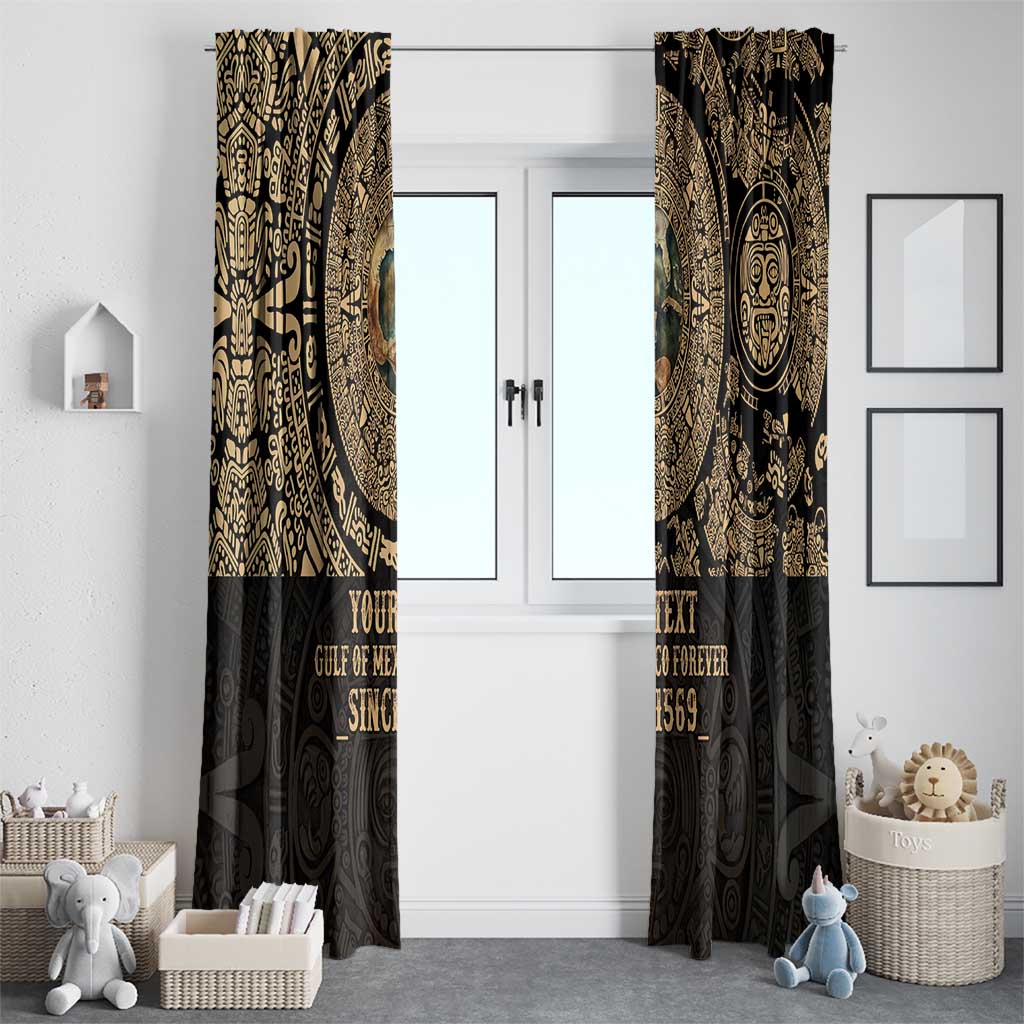 Gulf of Mexico Personalized Window Curtain Since 1569 Aztec Vingtage