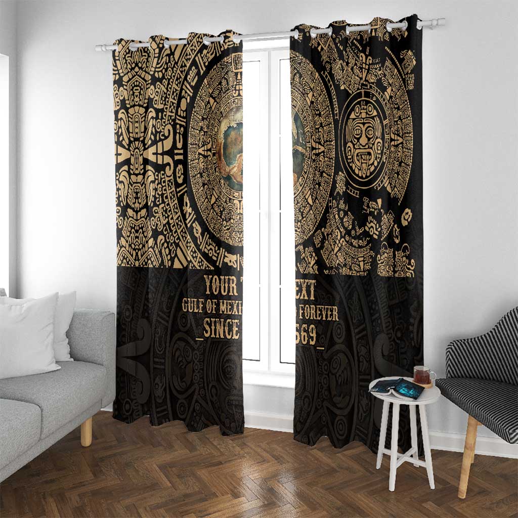 Gulf of Mexico Personalized Window Curtain Since 1569 Aztec Vingtage