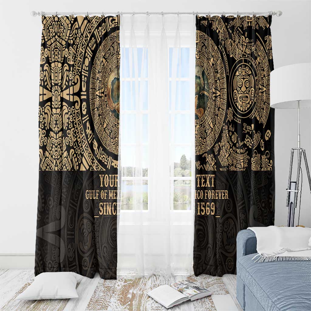 Gulf of Mexico Personalized Window Curtain Since 1569 Aztec Vingtage