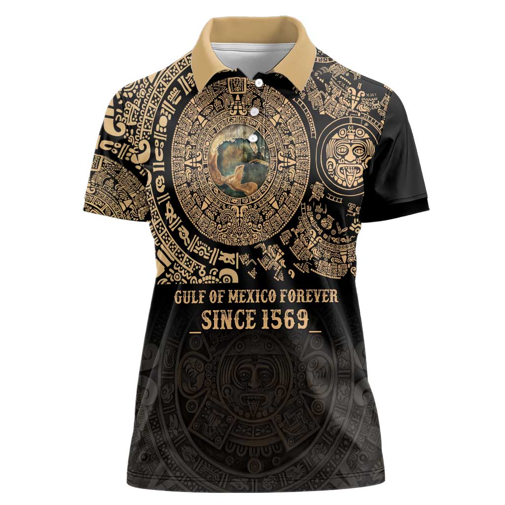 Gulf of Mexico Personalized Women Polo Shirt Since 1569 Aztec Vingtage