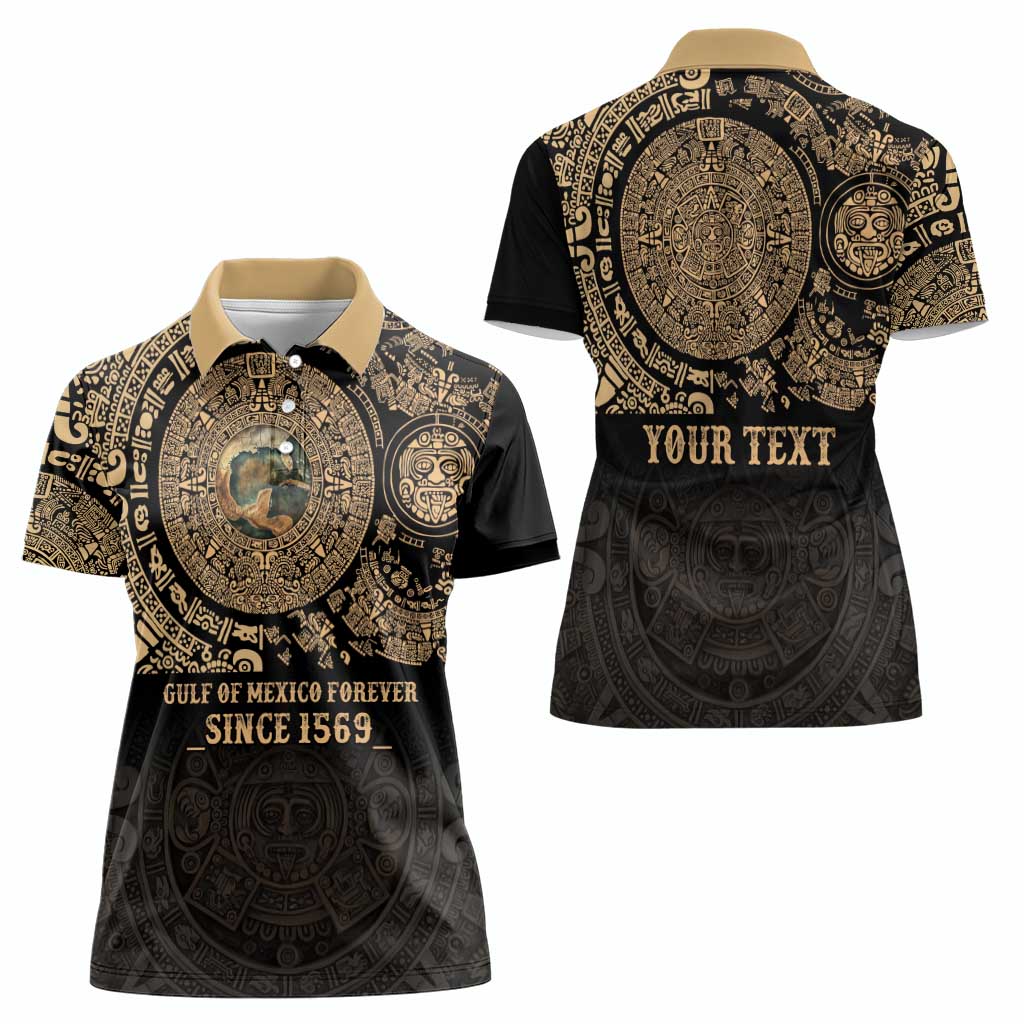 Gulf of Mexico Personalized Women Polo Shirt Since 1569 Aztec Vingtage