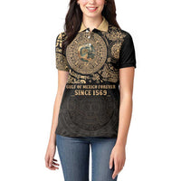 Gulf of Mexico Personalized Women Polo Shirt Since 1569 Aztec Vingtage