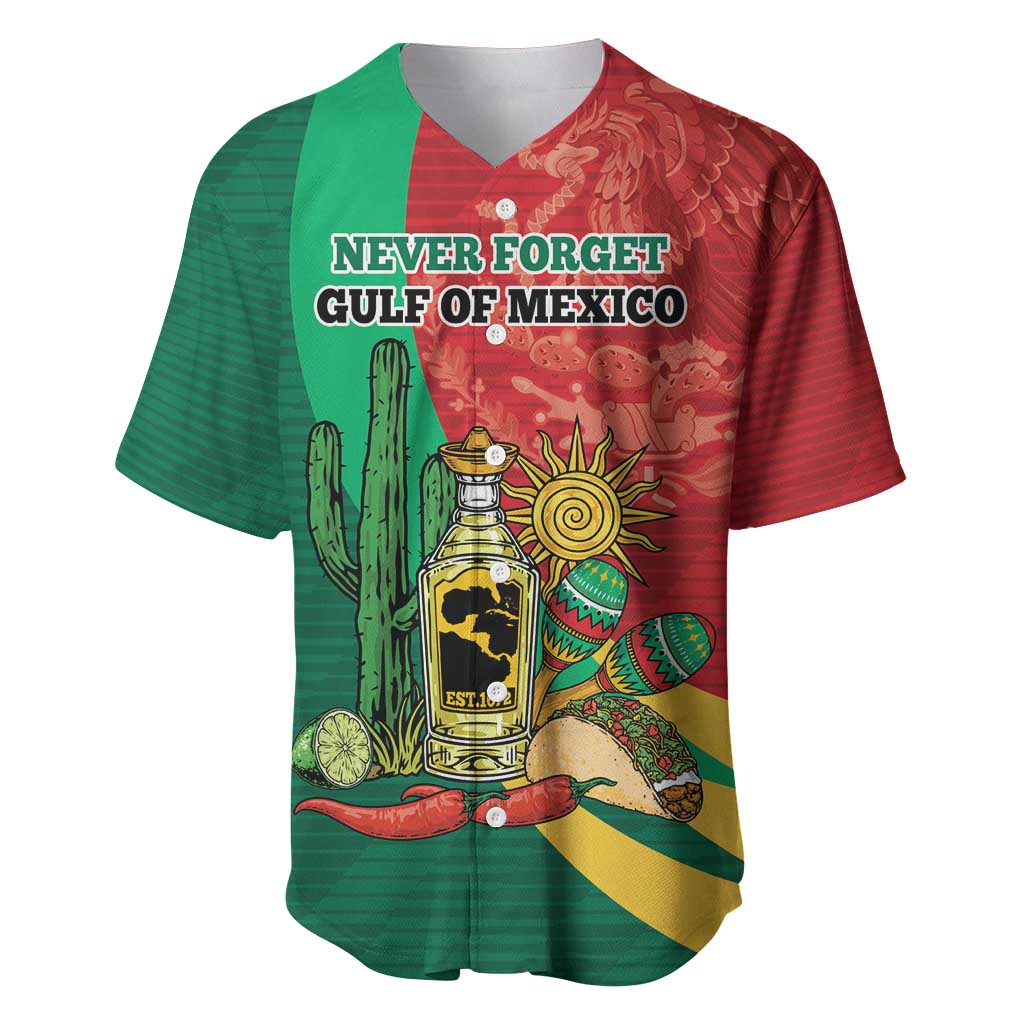 Gulf of Mexico Since 1672 Personalized Baseball Jersey Mexican Tequila and Tacos
