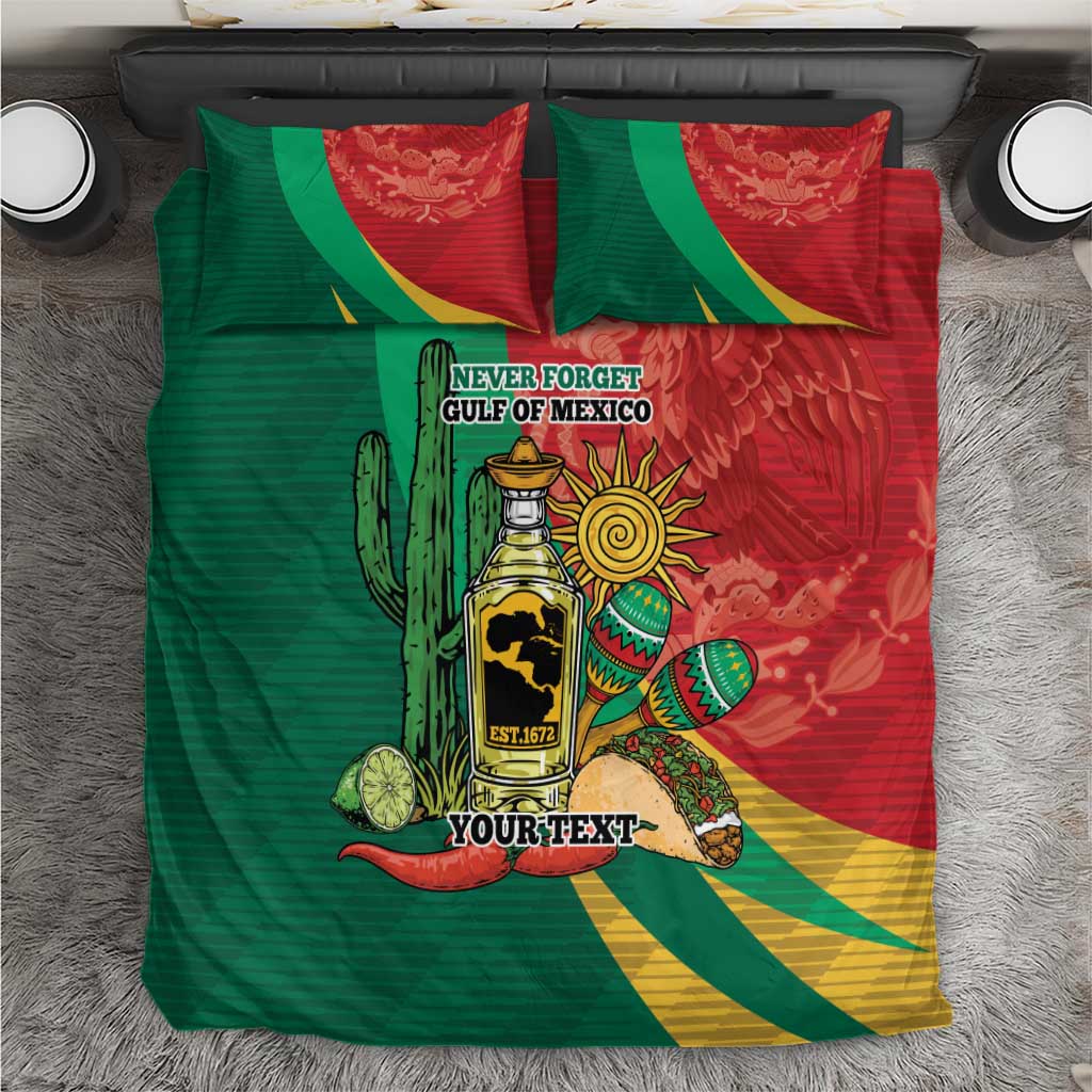 Gulf of Mexico Since 1672 Personalized Bedding Set Mexican Tequila and Tacos